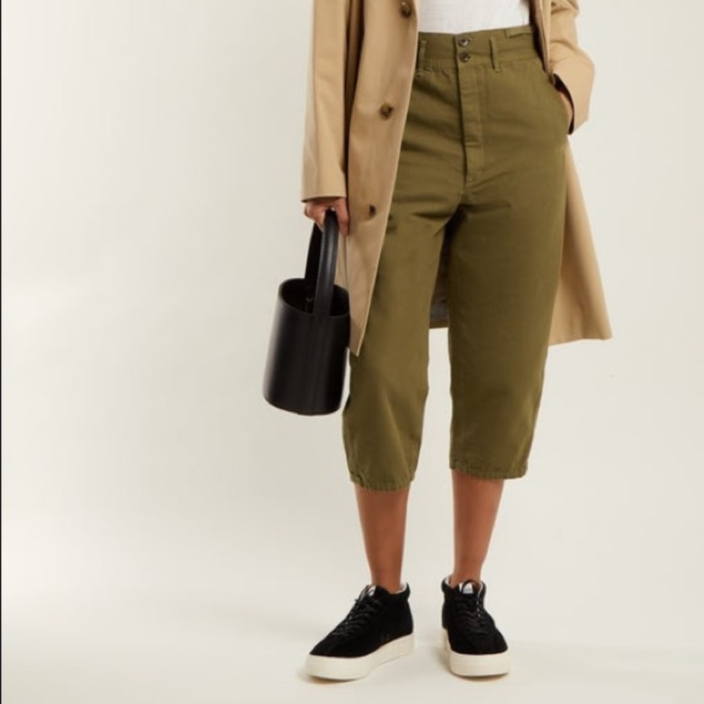 Chimala green high rise crop pants